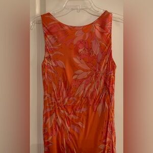 Bella Blue Orange Sleeveless Maxi Dress